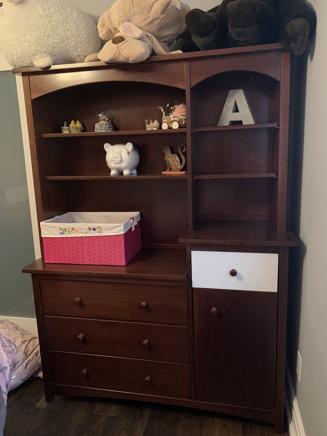 Double Bed, Dresser with Bookshelf and Chest - 3 PC in Beds & Mattresses in Hamilton - Image 3