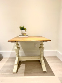 Square wooden antique styled table 