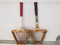 2 vintage slazenger wooden tennis rackets 
