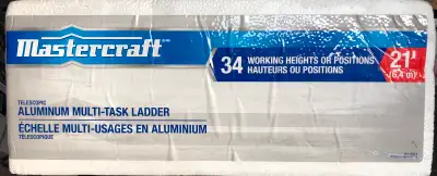 Mastercraft Grade 1A Aluminum Multi-Task Ladder, 21-ft, 300-lb More details at https://www.canadiant...
