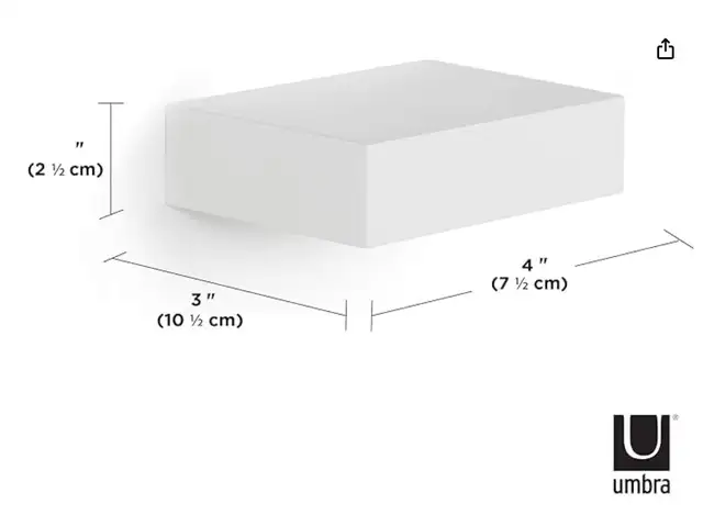 Umbra Showcase Floating Shelves Set Of 3 White Wall Display in Bookcases & Shelving Units in Ottawa - Image 4