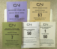 Canadian National Railway Employee Timetables