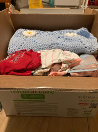 Box of baby clothes 0-18 months 