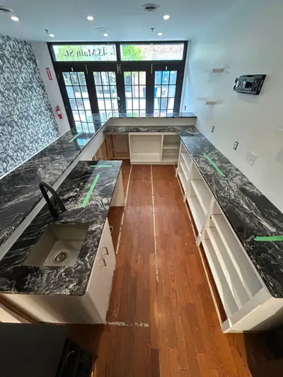 Beautiful Granite Countertops, Cabinets and Bar sink, View more