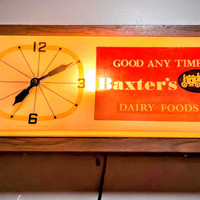 Beautiful Vintage Baxter Dairies Clock 