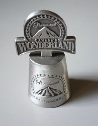 Vintage Pewter Sewing Thimble Souvenir from Canada's Wonderland