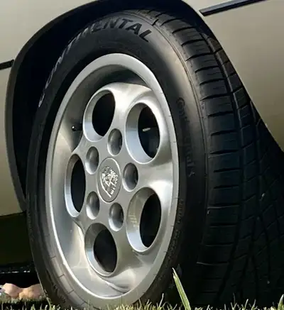 Porsche 944 turbo late off set phone dial wheels Freshly restored by powder works Calgary. Powder co...
