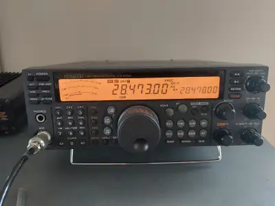 For Sale, Kenwood TS-570D 100 watt HF Transceiver. Internal auto tuner, DSP, installed VS-3 voice mo...