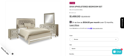 Diva Upholstered Bedframe and Nightstand for sale, View more