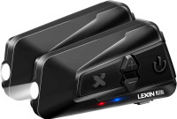 LEXIN 2pcs G16 Motorcycle Bluetooth Headset with Headlamp/SOS