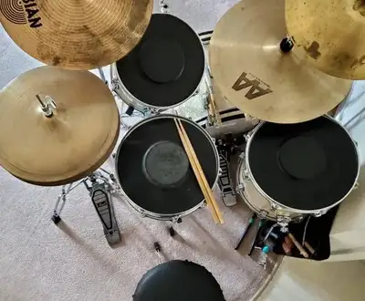 VIDEO Vtg 3pc Slingerland Drums Rubber Practice Pads Lot - VGC, View more