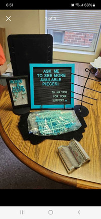 Jewelry display stands and letter boards 