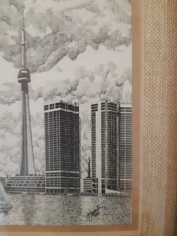 FIRST $65 EACH~ Vtg Pen & Ink Toronto Skyline & Gooderham House in Arts & Collectibles in St. Catharines - Image 4