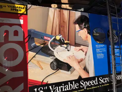 Ryobi 18" variable speed scroll saw, never been used, View more