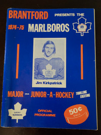 Brantford Marlboro Major Junior A Hockey Official Programme 