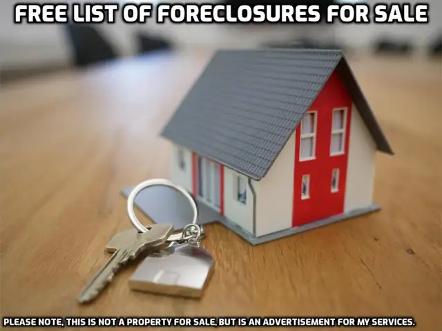 FREE LIST OF FORECLOSURES FOR SALE