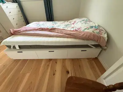 Queen size Ikea Nordli bed frame, View more