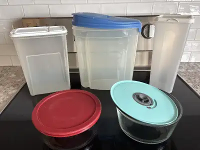 Glass, Plastic, Rubbermaid Containers, View more
