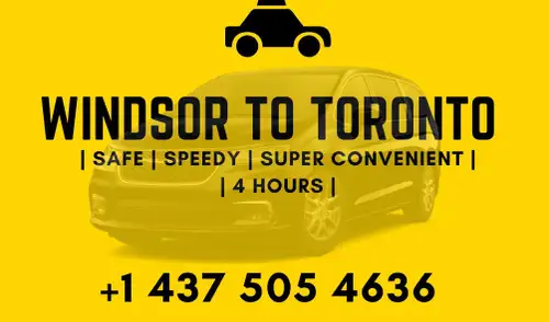 PHONE ☎️ ☎️☎️ (437) 505-4636 5 AM & 3 PM WINDSOR TO TORONTO 9 AM & 7 PM TORONTO TO WINDSOR TOTAL TRI...