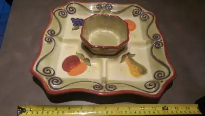 MEDICI 5 section serving platter/dish and bowl, View more