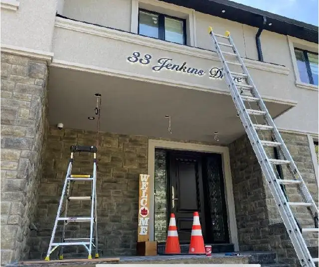 LED Script Number Home Address Cursive Custom Letter Light Sign in Outdoor Décor in City of Toronto - Image 7