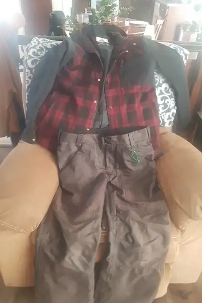 Snowboard jacket and pants, View more