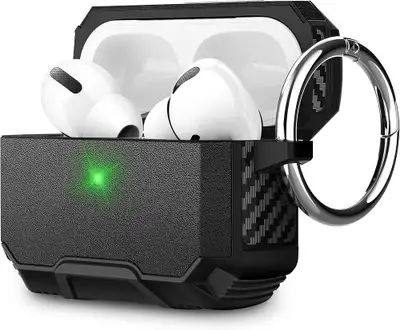 AirPods Pro (2nd gen. w. Charging Case (USB-C) and leather case, View more