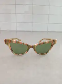 Vtg Multi-Striped Ray Ban Sunglasses - Cat Eyes