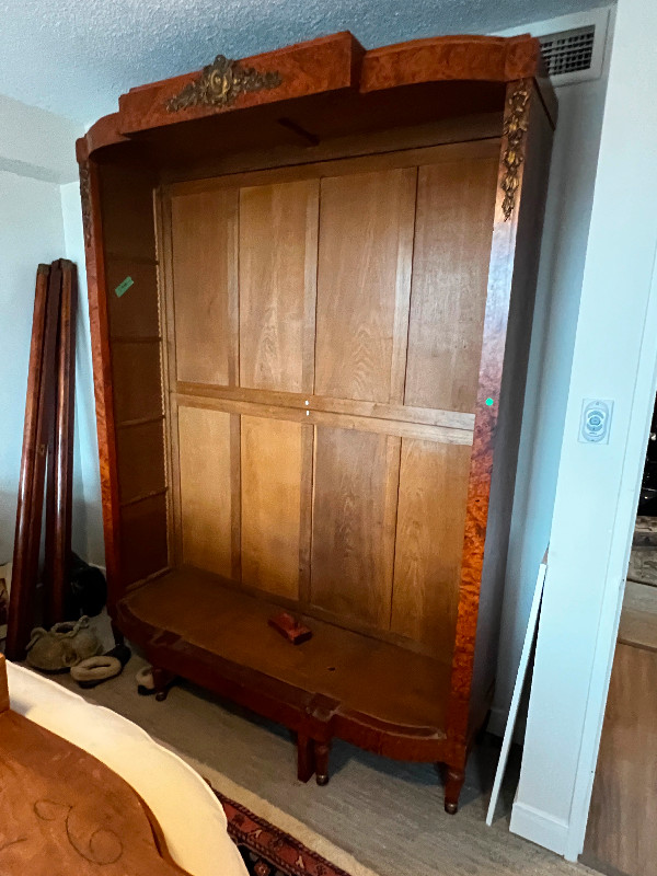 Antique Armoire and queen size Headboard and Footboard in Dressers & Wardrobes in City of Toronto - Image 4