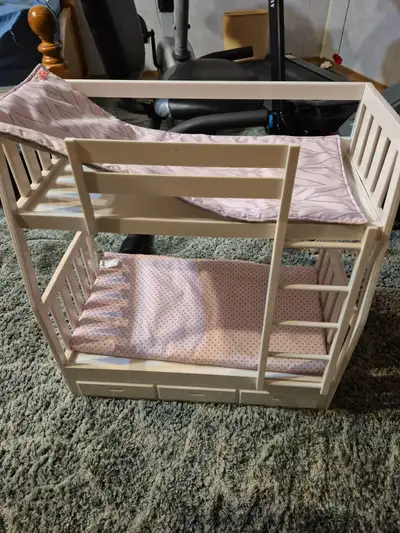 DOLL CRIB / BUNK BED BARBIE KEN WITH 2 MATTRESSES, View more
