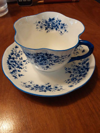 Royal York, tea cup and saucer. Pattern: Petite Blue