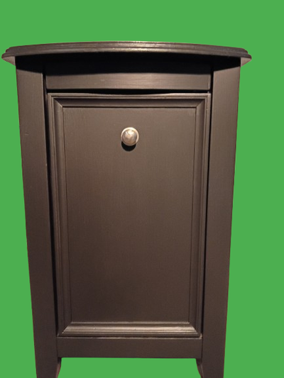 Refinished Dark Wood Veneer Furniture Set — Nightstand/Cabinet, View more