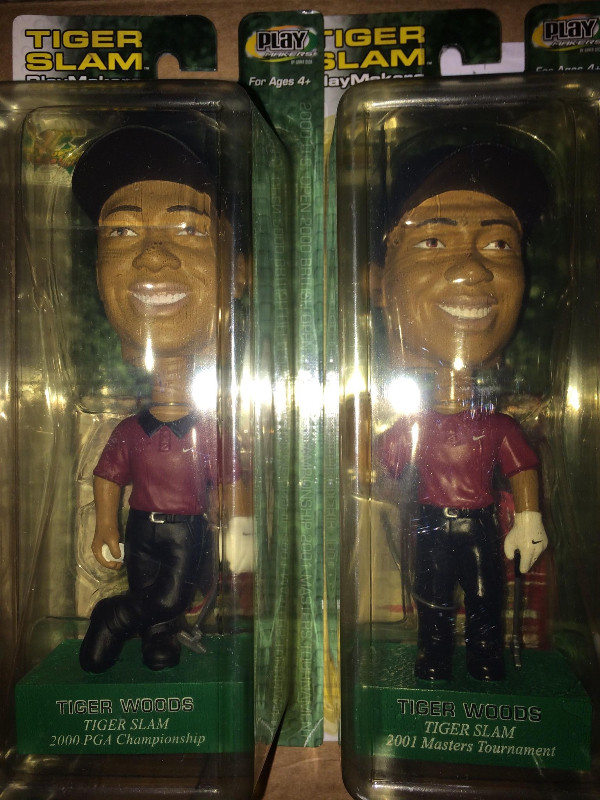 4 Tiger Woods UD TIGER SLAM Play Makers Bobble Heads Set in Arts & Collectibles in Oshawa / Durham Region - Image 2