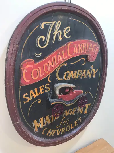 Antique wood bar sign, Chevrolet truck, 3D Wood carved Art, View more