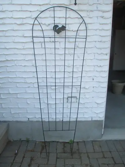 Black Steel Framed Garden Trellis, View more