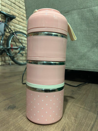 Pink Stackable Bento Lunchbox
