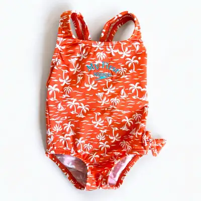 (9-12m) Swimsuit [Speedo] “My First Speedo” girls Bathing Suit, View more