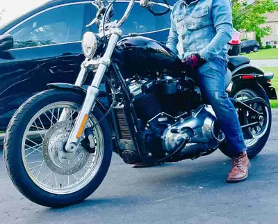 I am selling a used Harley-Davidson Softail Standard. This bike features a sleek black finish and po...