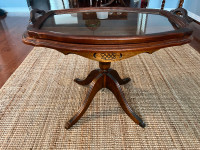Tea table with serving tray top