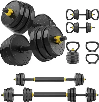 48lbs Adjustable Dumbbells 5 in 1 Free Weight Set (FEIERDUN), View more