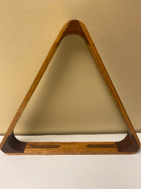 2-Tone Oak Solid Wood Billiard Triangle Rack for 2-1/4 balls