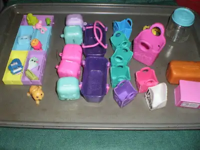Shopkins toys, various pieces , with extra added, View more