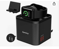 SUPERDANNY 5-Port USB Charging Station with Wireless Pad & Phone