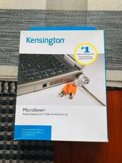 NEW / UNUSED keyed lock for laptop and other devices. Box was opened to take picture of item inside....