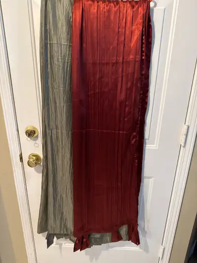 Add a touch of elegance to your home with these two brand new curtain panels, each measuring 48 inch...