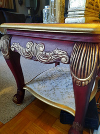 Glass top end table...if the ad is up, its available