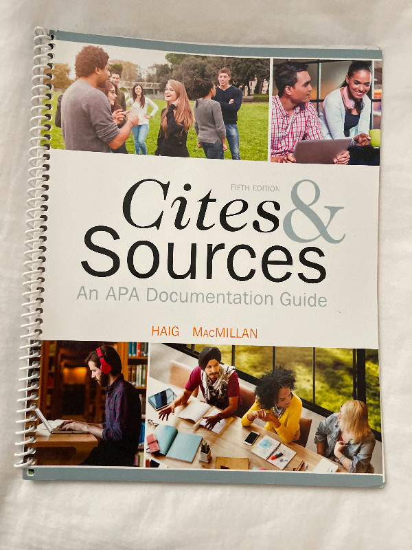 Cites &sources APA guide in Textbooks in Barrie