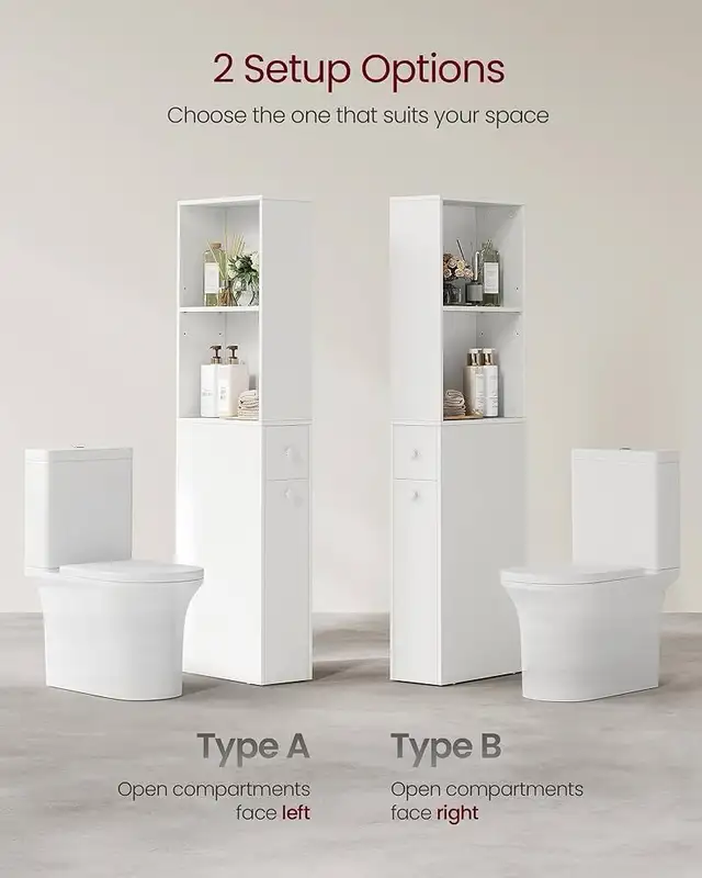 Tall Bathroom Cabinet, Slim Bathroom Storage Cabinet, Freestandi in Bathwares in Markham / York Region - Image 6