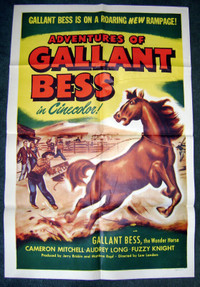 1948 Adventures of Gallant Bess Horse Equestrian movie poster