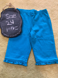 Brand New Children's Place Blue Capri cotton pants - NWT - 24 mt